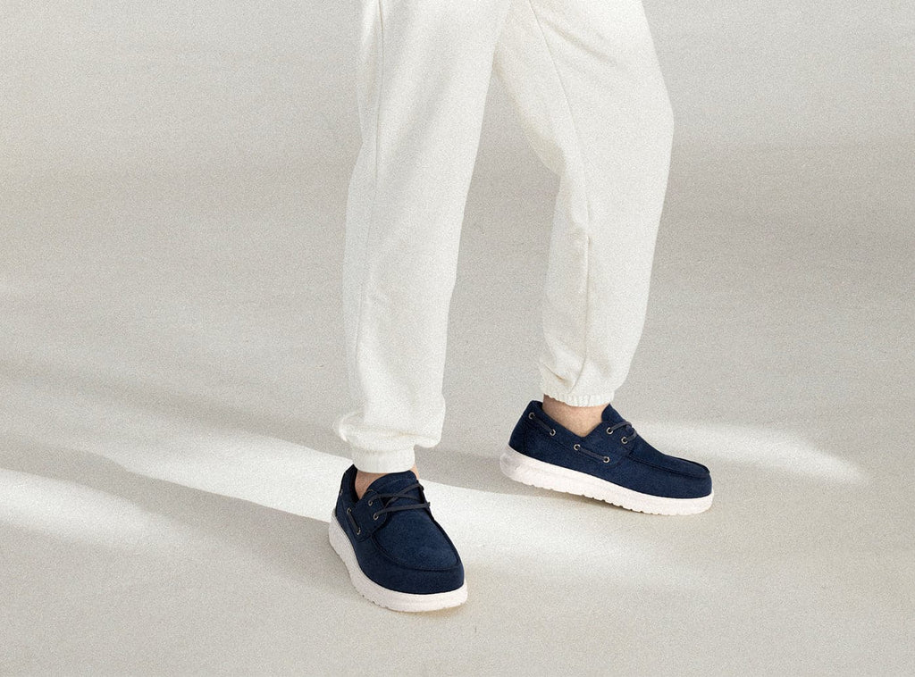 FitVille Men's Coastline Slip - On Boat Shoes V1 - 9