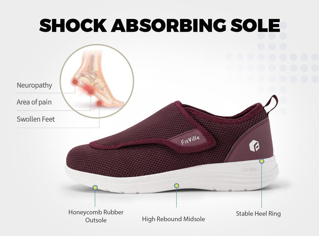 FitVille Women's EasyTop Wings Diabetic Shoes V2 - 6