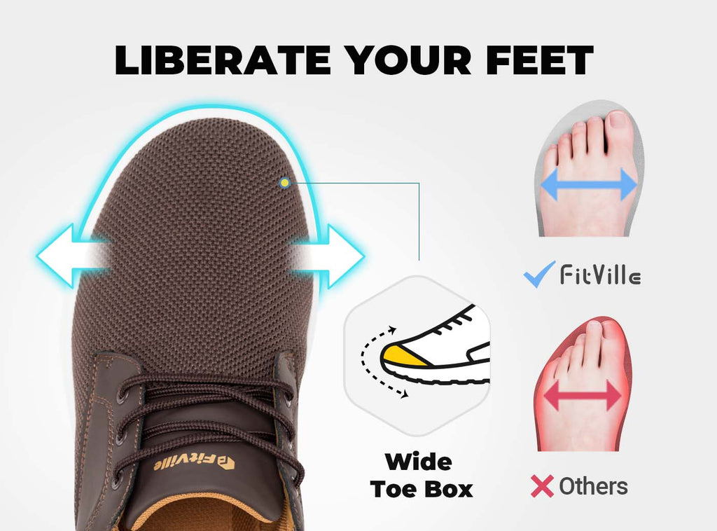 FitVille Men's BriskWalk Deluxe Lace - up Business Casual Sneaker V2 - 11