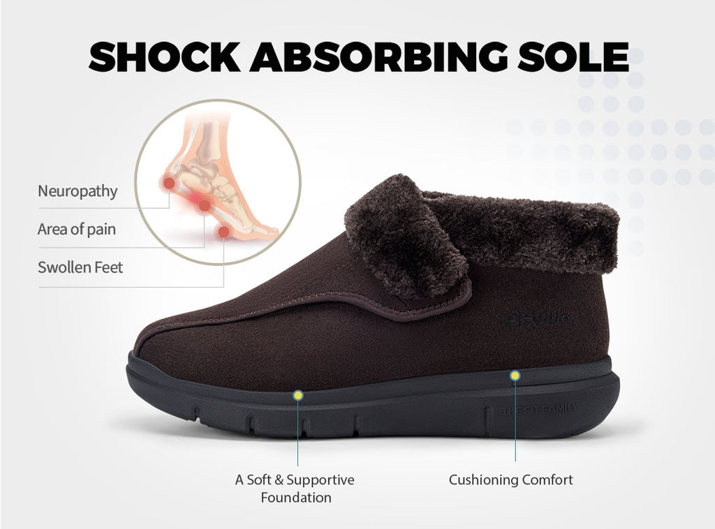 FitVille Men's EasyTop Diabetic Winter Boots V3 - 6