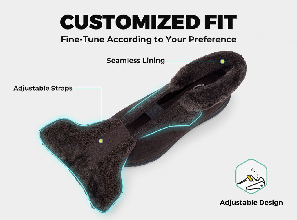 FitVille Men's EasyTop Diabetic Winter Boots V3 - 15