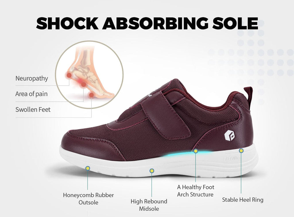 FitVille Women's EasyTop StrapEase Diabetic Shoes V4 - 14