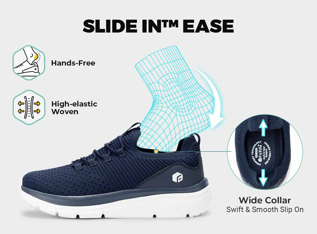 FitVille Men's Cloud Wanderer Slip - On V4 - 12