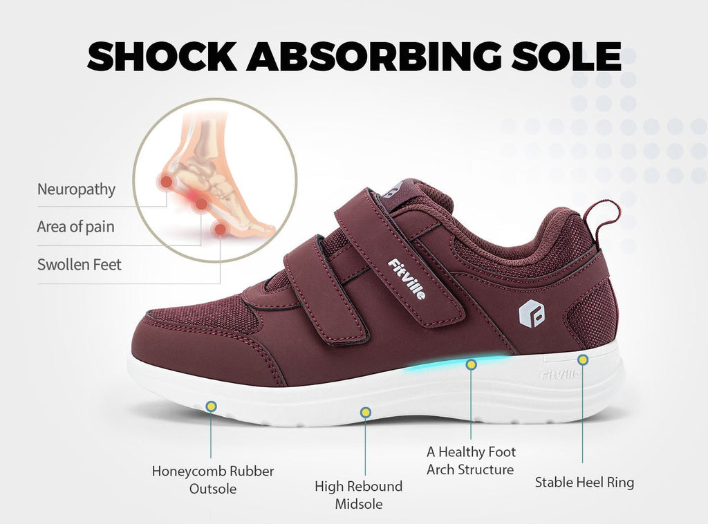 FitVille Women's EasyTop StrapEase Diabetic Shoes V6 - 5