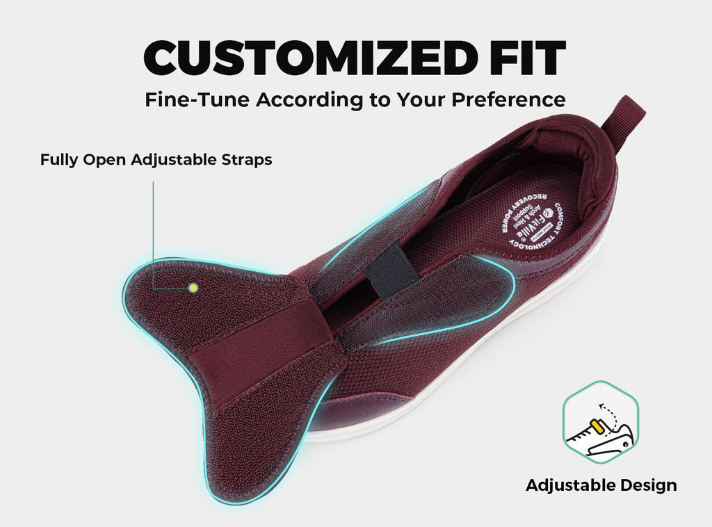 FitVille Women's EasyTop Wings Diabetic Shoes V9 - 3