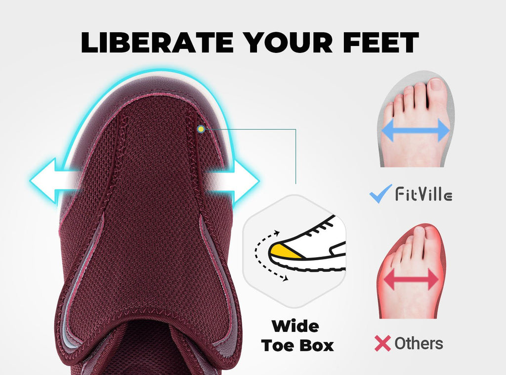 FitVille Women's EasyTop Wings Diabetic Shoes V9 - 18