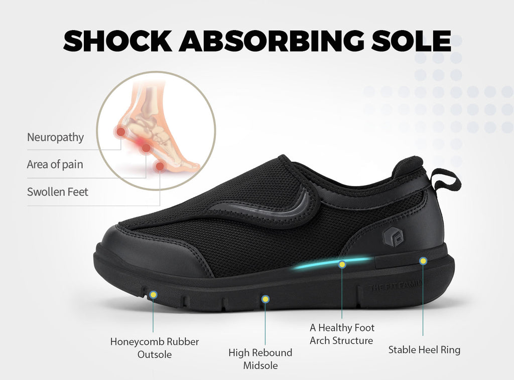 FitVille Men's EasyTop Wings Diabetic Shoes V9 - 5