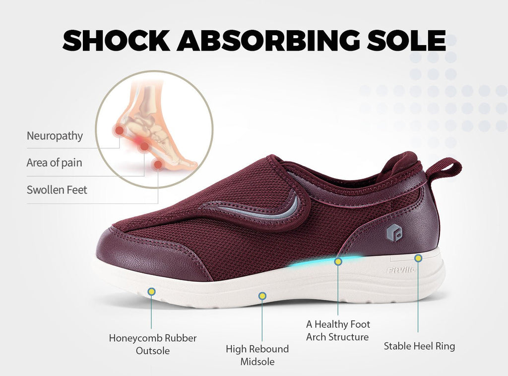 FitVille Women's EasyTop Wings Diabetic Shoes V9 - 12